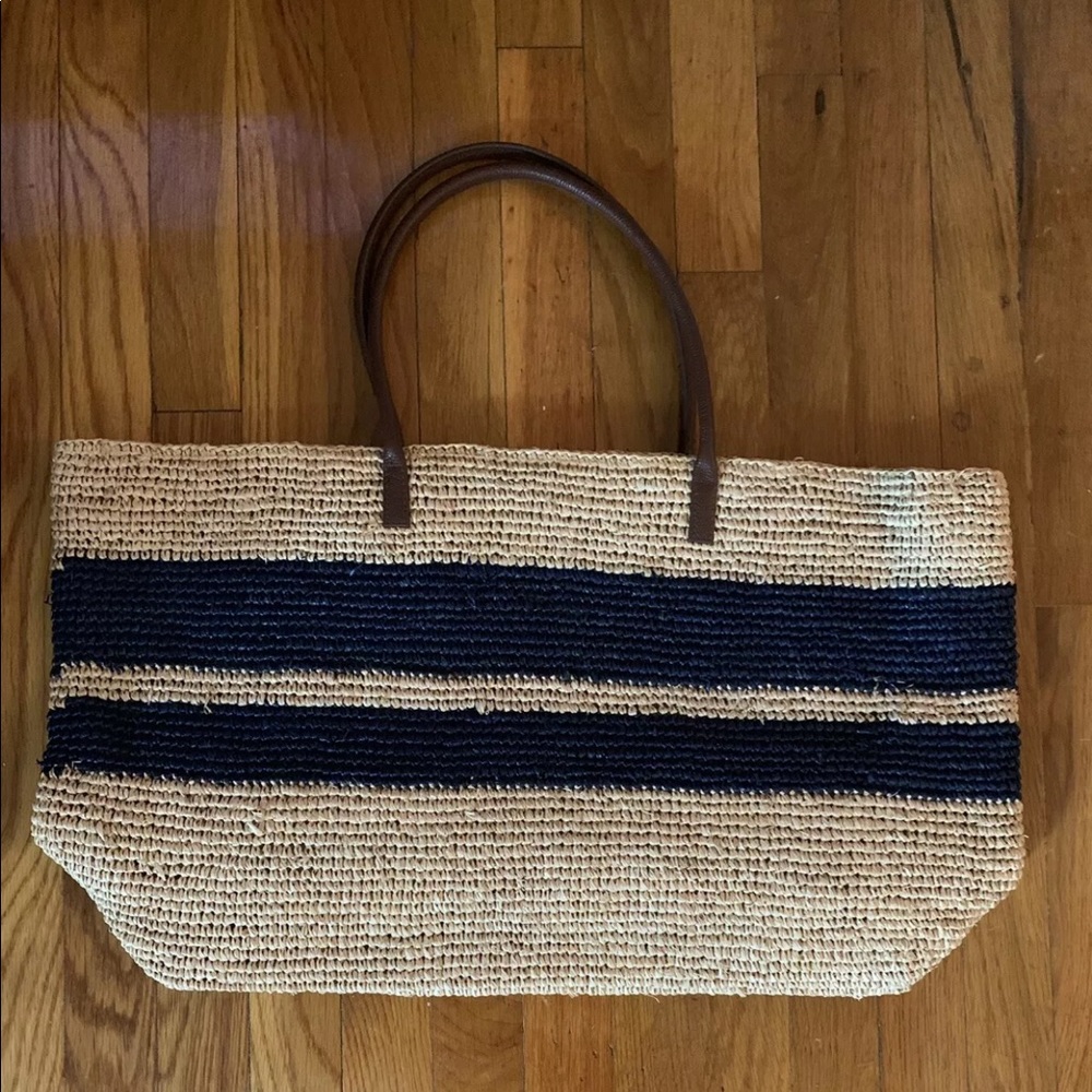Joie Luxe Tote Natural & Navy Stripe. New w/tags. 
Originally $148